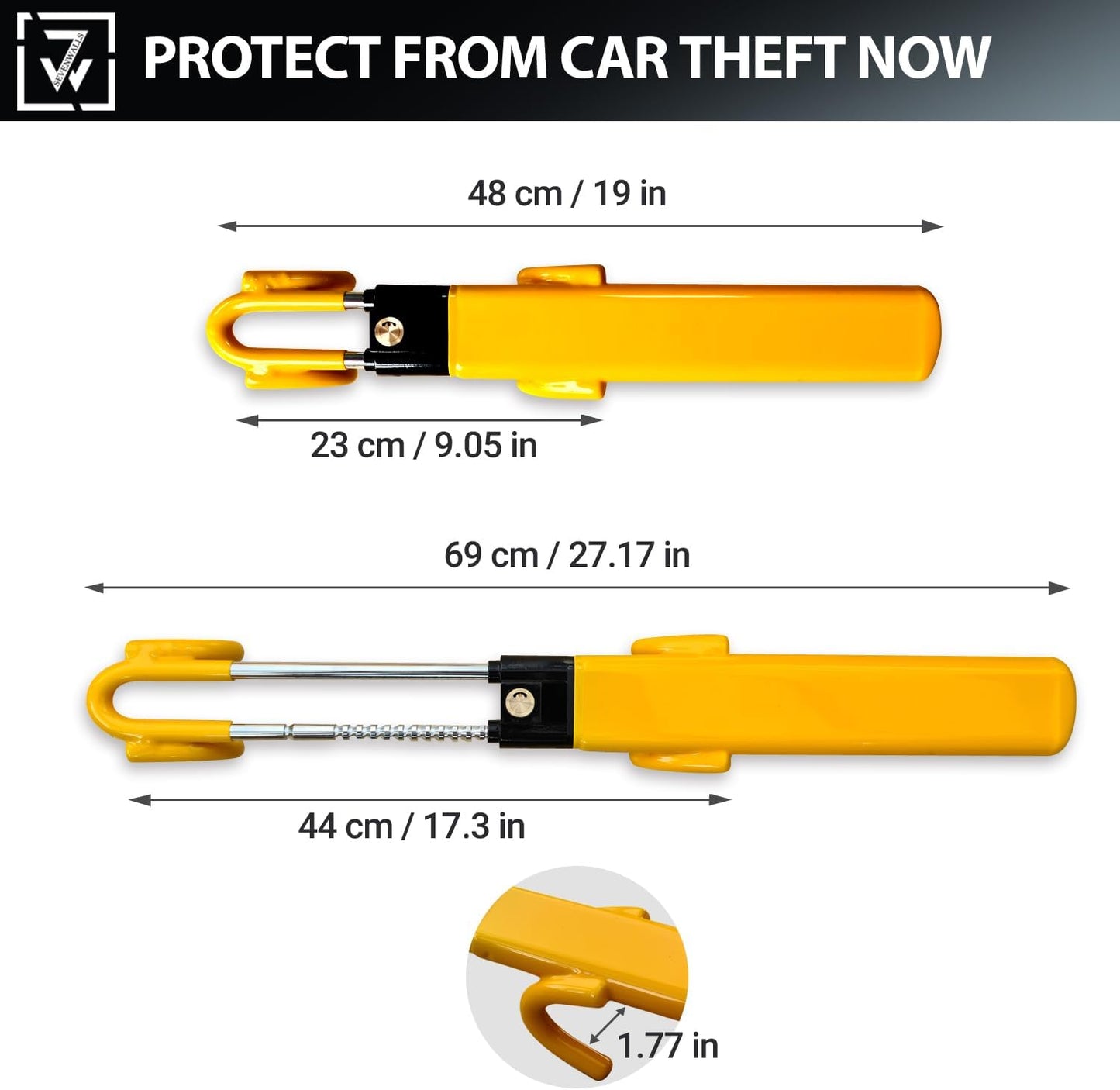 Protect Your Vehicle with Sevenwalls Twin Bar Wheel Lock