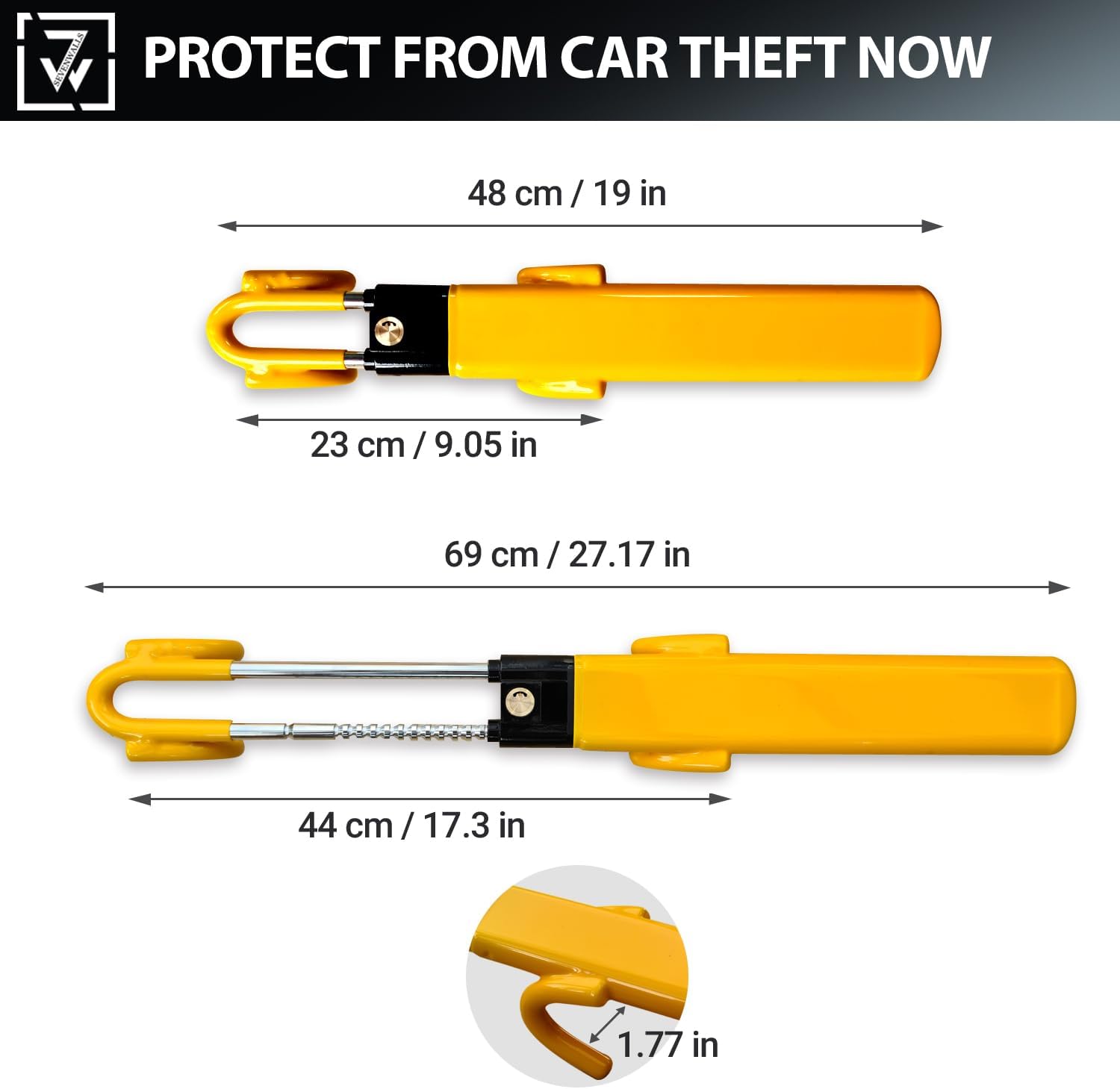 Protect Your Vehicle with Sevenwalls Twin Bar Wheel Lock