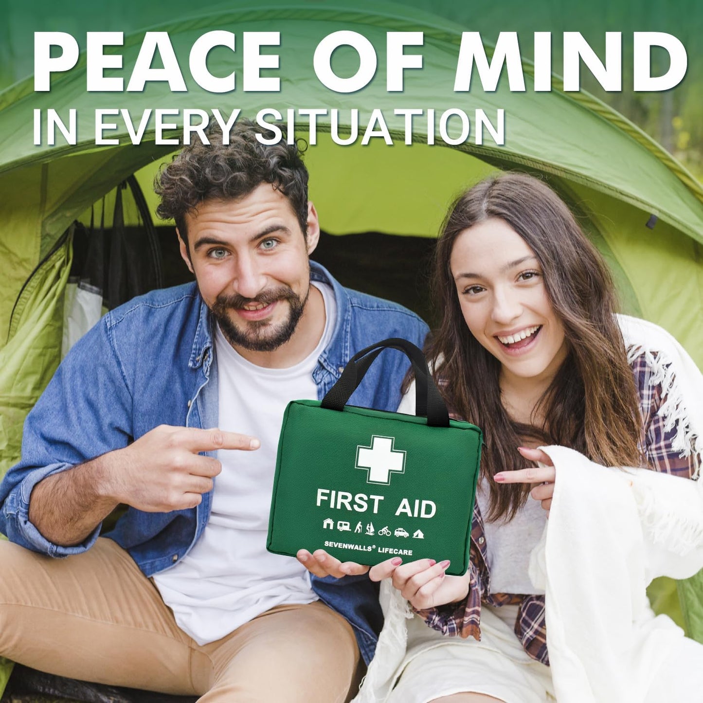 220-Piece First Aid Kit – Emergency Medical Bag for Home, Car & Workplace