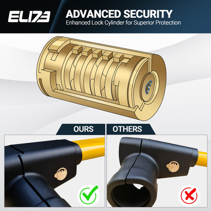 ELI73 Steering Wheel Lock for Cars & Vans - High Visibility Immobiliser