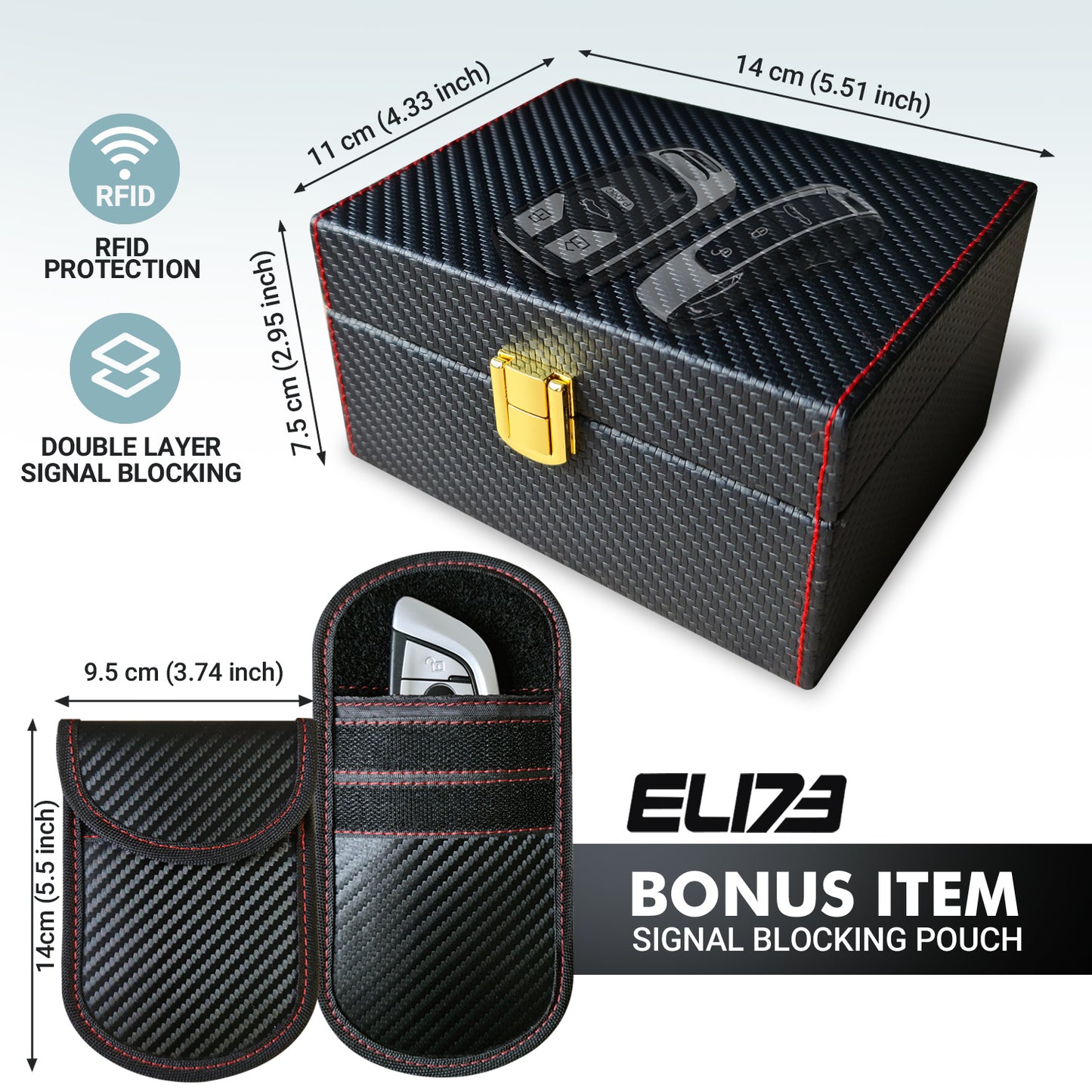 ELI73 Faraday Box & Pouch – Signal Blocking for Car Keys