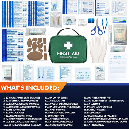 210-Piece First Aid Kit – Emergency Medical Supplies for Home, Car & Travel