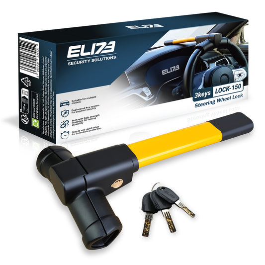 ELI73 Steering Wheel Lock for Cars & Vans - High Visibility Immobiliser